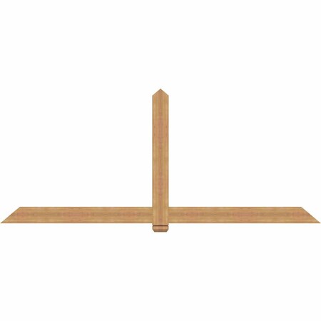 Ekena Millwork Eugene Smooth Timber Gable Bracket, Western Red Cedar, 108"W x 45"H x 1 1/2"D x 5 1/2"F, 10/12 Pitch GBW108X45X0206EUG00SWR